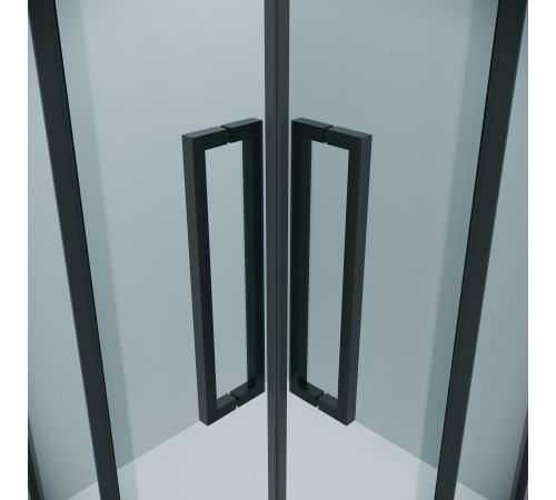 Душевое ограждение Grossman Cosmo 300.K33.02.9090.21.00 (90х90х195) квадрат,раздвижная,черный матовый,стекло прозрачное