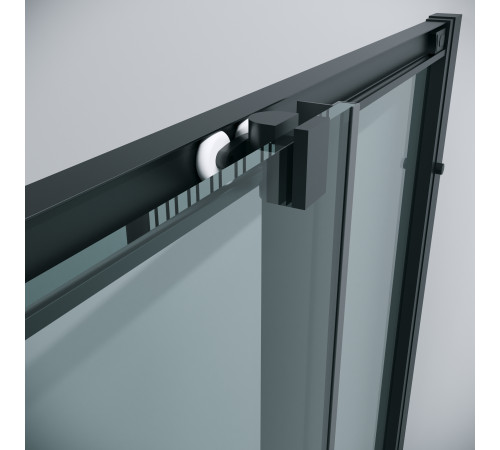 Душевое ограждение Grossman Cosmo 300.K33.02.9090.21.00 (90х90х195) квадрат,раздвижная,черный матовый,стекло прозрачное