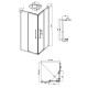 Душевое ограждение Grossman Cosmo 300.K33.02.8080.32.00 (80х80х195) квадрат,раздвижная,золото сатин,стекло прозрачное