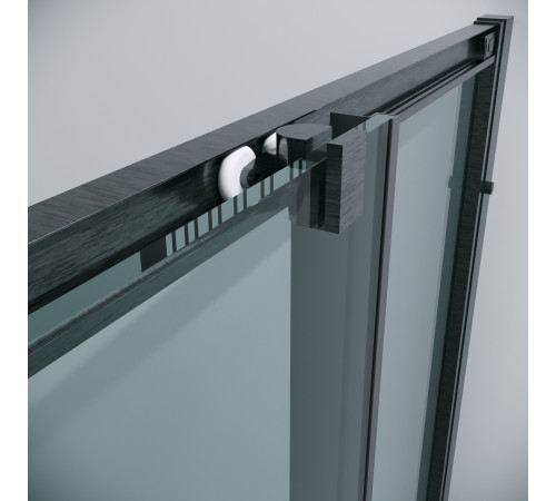 Душевое ограждение Grossman Cosmo 300.K33.02.9090.42.00 (90х90х195) квадрат,раздвижная,графит сатин,стекло прозрачное