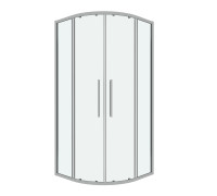 Душевое ограждение Grossman Cosmo 301.K33.02.8080.10.00 (80х80х195) четверть круга,раздвижная,хром,стекло прозрачное