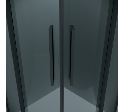 Душевое ограждение Grossman Cosmo 301.K33.02.9090.21.10 (90х90х195) четверть круга,раздвижная,черный матовый,стекло тонированное