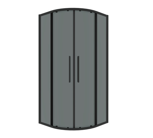 Душевое ограждение Grossman Cosmo 301.K33.02.9090.21.10 (90х90х195) четверть круга,раздвижная,черный матовый,стекло тонированное