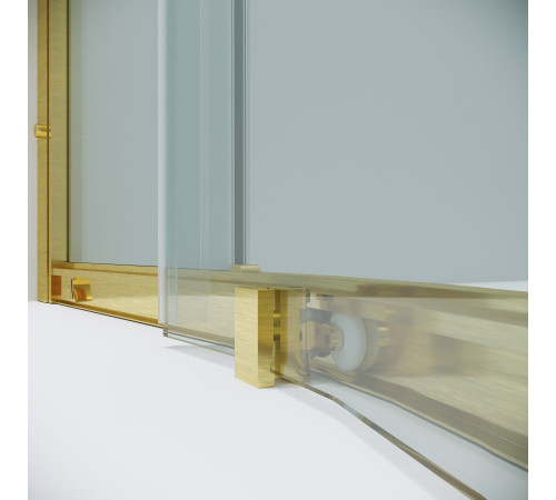 Душевое ограждение Grossman Cosmo 301.K33.02.9090.32.00 (90х90х195) четверть круга,раздвижная,золото сатин,стекло прозрачное