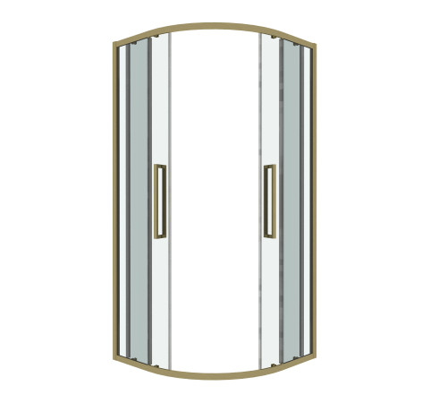 Душевое ограждение Grossman Cosmo 301.K33.02.9090.32.00 (90х90х195) четверть круга,раздвижная,золото сатин,стекло прозрачное