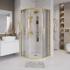Душевое ограждение Grossman Cosmo 301.K33.02.9090.32.00 (90х90х195) четверть круга,раздвижная,золото сатин,стекло прозрачное