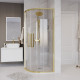 Душевое ограждение Grossman Cosmo 301.K33.02.9090.32.00 (90х90х195) четверть круга,раздвижная,золото сатин,стекло прозрачное