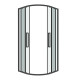 Душевое ограждение Grossman Cosmo 301.K33.02.9090.42.00 (90х90х195) четверть круга,раздвижная,графит сатин,стекло прозрачное