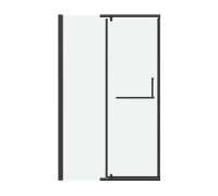Дверь в нишу Grossman Pragma 100.K33.03.100.21.00 (100х195) черный матовый,стекло прозрачное,распашная