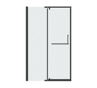 Дверь в нишу Grossman Pragma 100.K33.03.120.21.02 (120х195) черный матовый,стекло шиншилла,распашная