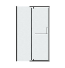 Дверь в нишу Grossman Pragma 100.K33.03.100.21.02 (100х195) черный матовый,стекло шиншилла,распашная