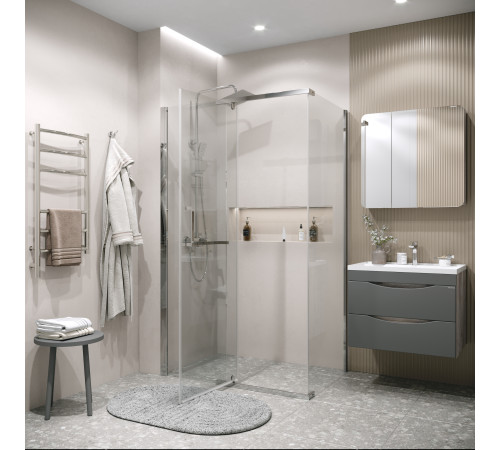 Боковая стенка Grossman Pragma 200.K33.03.90.10.00 (90х195) хром,стекло прозрачное