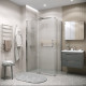 Душевое ограждение Grossman Pragma 100.K33.03.100.10.02-200.K33.03.100.10.02 (100х100х195) раздвижная(левая),хром,стекло шиншилла