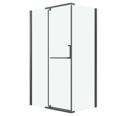 Боковая стенка Grossman Pragma 200.K33.03.80.42.00 (80х195) графит сатин,стекло прозрачное