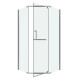 Душевое ограждение Grossman Pragma 302.K33.03.1010.10.00 (100х100х195) трапеция,распашная,хром,стекло прозрачное