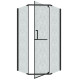 Душевое ограждение Grossman Pragma 302.K33.03.9090.21.02 (90х90х195) трапеция,распашная,черный матовый,стекло шиншилла