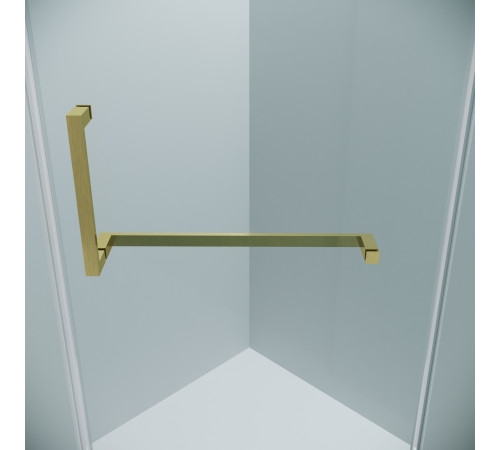Душевое ограждение Grossman Pragma 302.K33.03.9090.32.00 (90х90х195) трапеция,распашная,золото сатин,стекло прозрачное