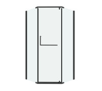 Душевое ограждение Grossman Pragma 302.K33.03.9090.42.00 (90х90х195) трапеция,распашная,графит сатин,стекло прозрачное