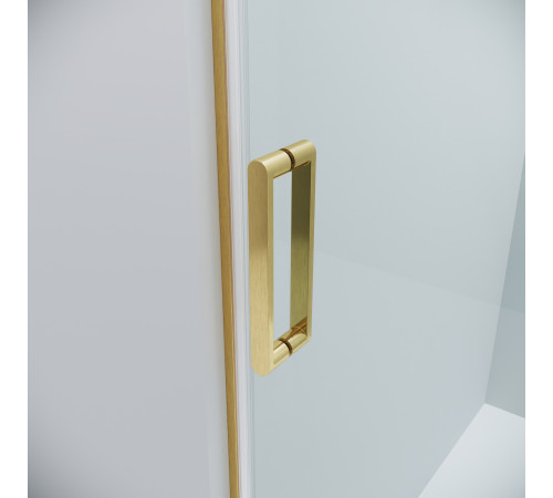 Душевое ограждение Grossman Classic 100.K33.04.110.32.00-200.K33.04.90.32.00 (110х90х195) раздвижная,золото сатин,стекло прозрачное