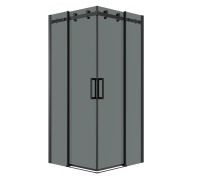 Душевое ограждение Grossman Classic 300.K33.04.9090.21.10 (90х90х195) квадрат,раздвижная,черный матовый,стекло тонированное