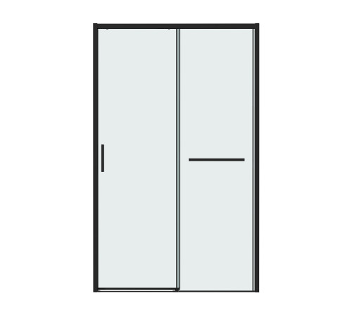 Дверь в нишу Grossman Style 100.K33.05.120.21.00 (120х195) черный матовый,стекло прозрачное,раздвижная