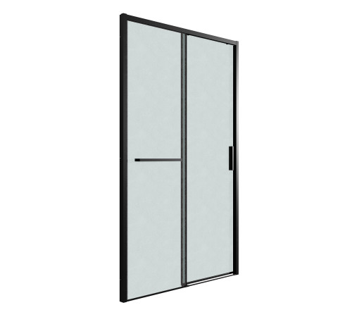Дверь в нишу Grossman Style 100.K33.05.120.21.02 (120х195) черный матовый,стекло шиншилла,раздвижная