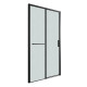 Дверь в нишу Grossman Style 100.K33.05.120.21.02 (120х195) черный матовый,стекло шиншилла,раздвижная