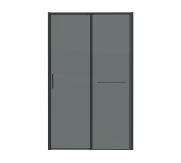 Дверь в нишу Grossman Style 100.K33.05.110.21.10 (110х195) черный матовый,стекло тонированное,раздвижная