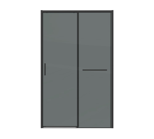 Дверь в нишу Grossman Style 100.K33.05.120.21.10 (120х195) черный матовый,стекло тонированное,раздвижная