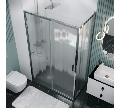 Боковая стенка Grossman Style 200.K33.05.90.10.02 (90х195) хром,стекло шиншилла