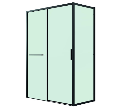 Боковая стенка Grossman Style 200.K33.05.100.21.00 (100х195) черный матовый,стекло прозрачное