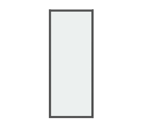 Боковая стенка Grossman Style 200.K33.05.100.21.00 (100х195) черный матовый,стекло прозрачное