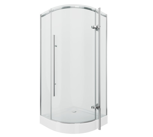 Душевое ограждение Grossman Style GR-5090 (90х90х190) четверть круга,хром,стекло прозрачное,распашная