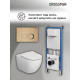 Комплект 3 в 1: Grossman инсталляция 900.K31.01.000+клавиша 700.K31.01.310.310 золото матовый+унитаз GR-4411S