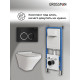 Комплект 3 в 1: Grossman инсталляция 900.K31.01.000+клавиша 700.K31.01.210.210 черный матовый+унитаз GR-4440S