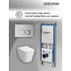 Комплект 3 в 1: Grossman инсталляция 900.K31.01.000+клавиша 700.K31.01.110.110 хром матовый+унитаз GR-4441S