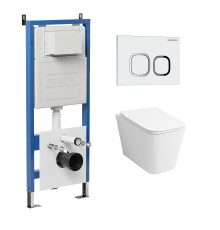 Комплект 3 в 1: Grossman инсталляция 900.K31.01.000+клавиша 700.K31.02.000.000 белый+унитаз GR-4441S