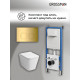 Комплект 3 в 1: Grossman инсталляция 900.K31.01.000+клавиша 700.K31.02.300.300 золото глянцевый+унитаз GR-4441S