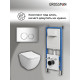 Комплект 3 в 1: Grossman инсталляция 900.K31.01.000+клавиша 700.K31.01.100.100 хром глянцевый+унитаз GR-4447S