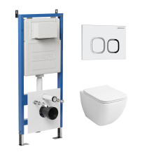 Комплект 3 в 1: Grossman инсталляция 900.K31.01.000+клавиша 700.K31.02.000.000 белый+унитаз GR-4447S