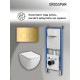 Комплект 3 в 1: Grossman инсталляция 900.K31.01.000+клавиша 700.K31.02.300.300 золото глянцевый+унитаз GR-4447S