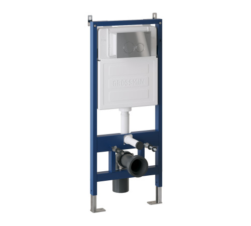 Комплект 3 в 1: Grossman инсталляция 900.K31.01.000+клавиша 700.K31.01.100.100 белый+унитаз GR-4455S