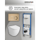Комплект 3 в 1: Grossman инсталляция 900.K31.01.000+клавиша 700.K31.02.310.310 золото матовый+унитаз GR-4455S