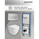 Комплект 3 в 1: Grossman инсталляция 900.K31.01.000+клавиша 700.K31.03.110.110 хром матовый+унитаз GR-4455SQ