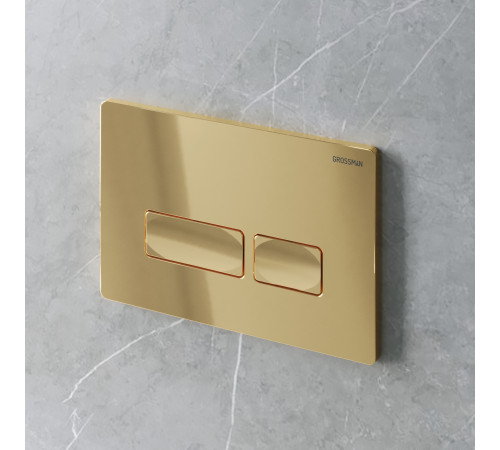 Клавиша смыва Grossman Pragma 700.K31.03.300.300 золото глянцевый