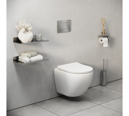 Комплект 3 в 1: Grossman инсталляция 900.K31.01.000+клавиша 700.K31.04.12M.12M хром сатиновый+унитаз GR-4455S