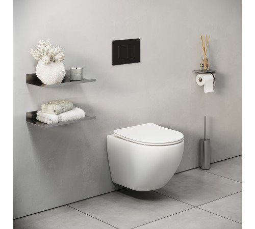 Комплект 3 в 1: Grossman инсталляция 900.K31.01.000+клавиша 700.K31.04.21M.21M черный матовый+унитаз GR-4455S