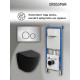 Комплект 3 в 1: Grossman инсталляция 900.K31.01.000+клавиша 700.K31.05.12M.12M хром сатиновый+унитаз GR-4455BMSQ