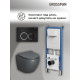 Комплект 3 в 1: Grossman инсталляция 900.K31.01.000+клавиша 700.K31.01.210.210 черный матовый+унитаз GR-4455GMS
