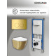 Комплект 3 в 1: Grossman инсталляция 900.K31.01.000+клавиша 700.K31.01.300.300 золото глянцевый+унитаз GR-4455GWS